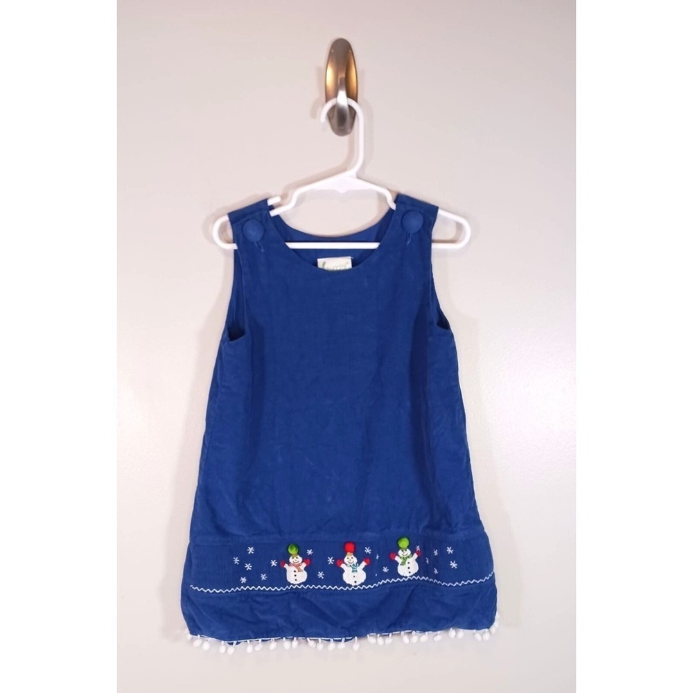 Zuccini Toddler 4T Christmas Snowman Corduroy Holiday Dress Boutique Cotton